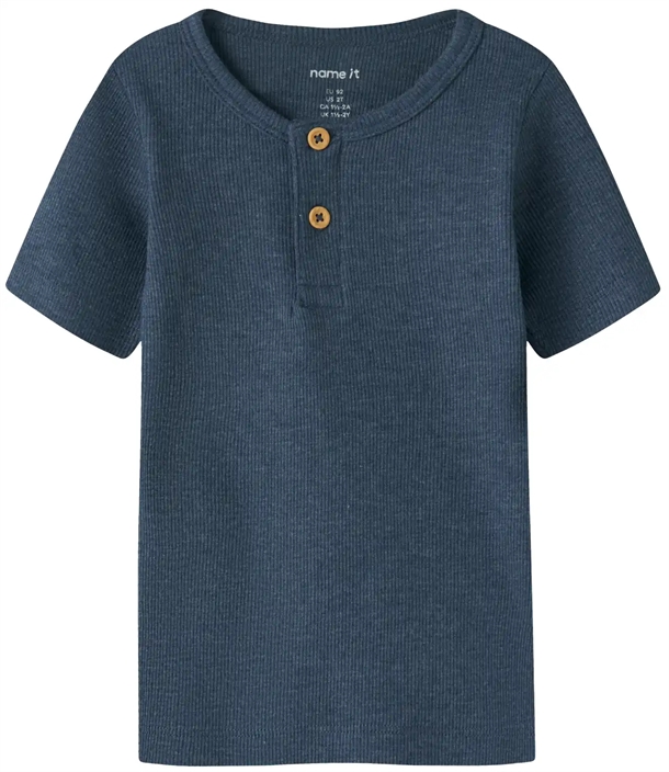 Name It T-shirt - Rib - Kab - Vintage Indigo Melange