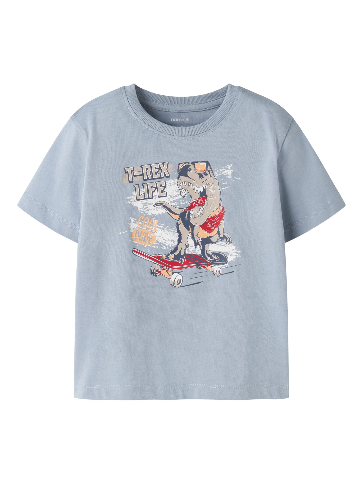 Name It Vanyo - SS Top - Blue Fog Dino Skate - 92 cm Name It Vanyo - SS Top - Blue Fog Dino Skate - 92 cm