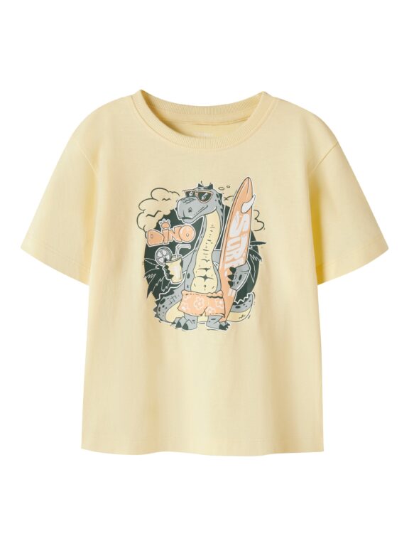 Name It Vanyo - SS Top - Double Cream Dino Surf - 92 cm