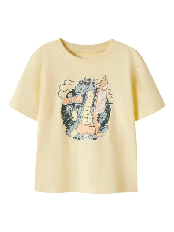 Name It Vanyo - SS Top - Double Cream Dino Surf - 92 cm Name It Vanyo - SS Top - Double Cream Dino Surf - 92 cm