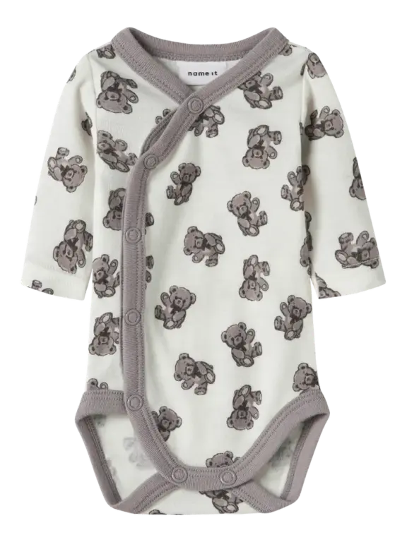 Name It Willu Uld Langærmet Body - Snow White - 44