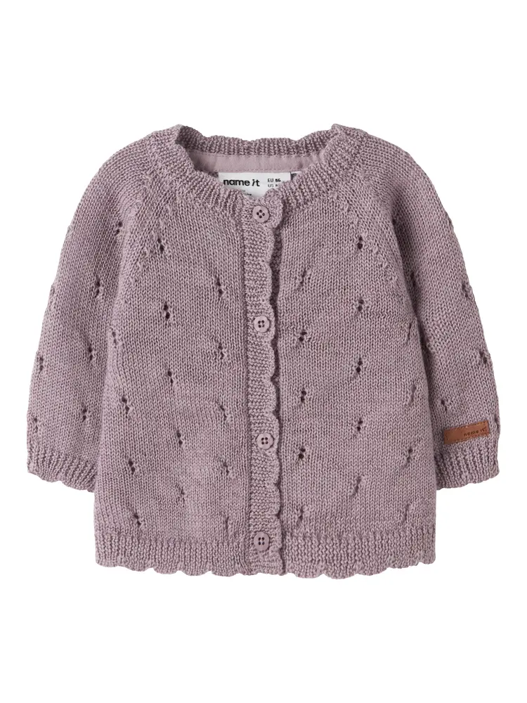 Name It Wrilla Uld Cardigan - Toadstool - 56 Name It Wrilla Uld Cardigan - Toadstool - 56