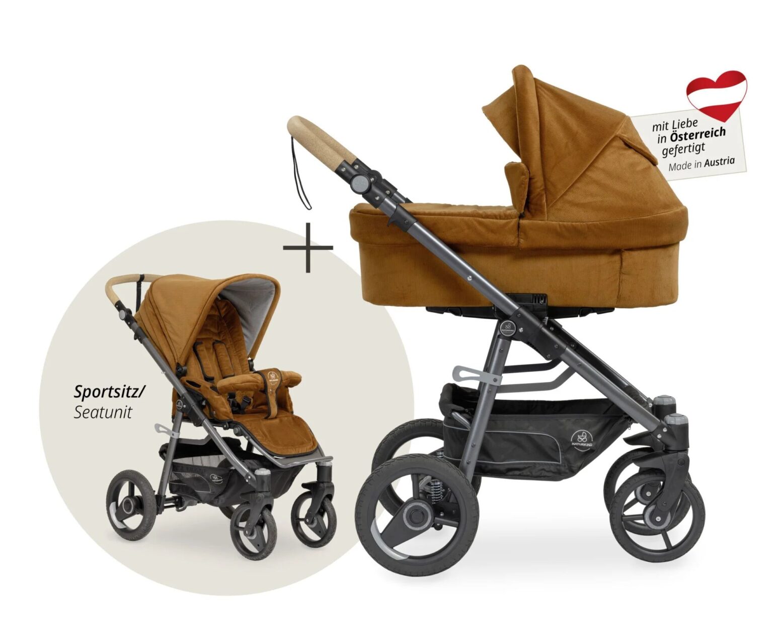 Naturkind Lux Evo Kombivogn - Cognac