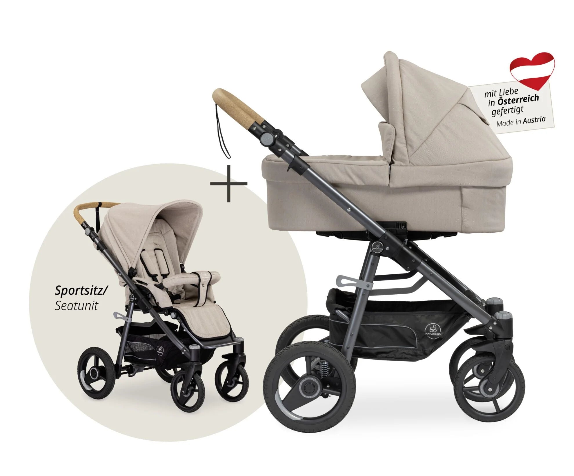 Naturkind Lux Evo Kombivogn - Sand