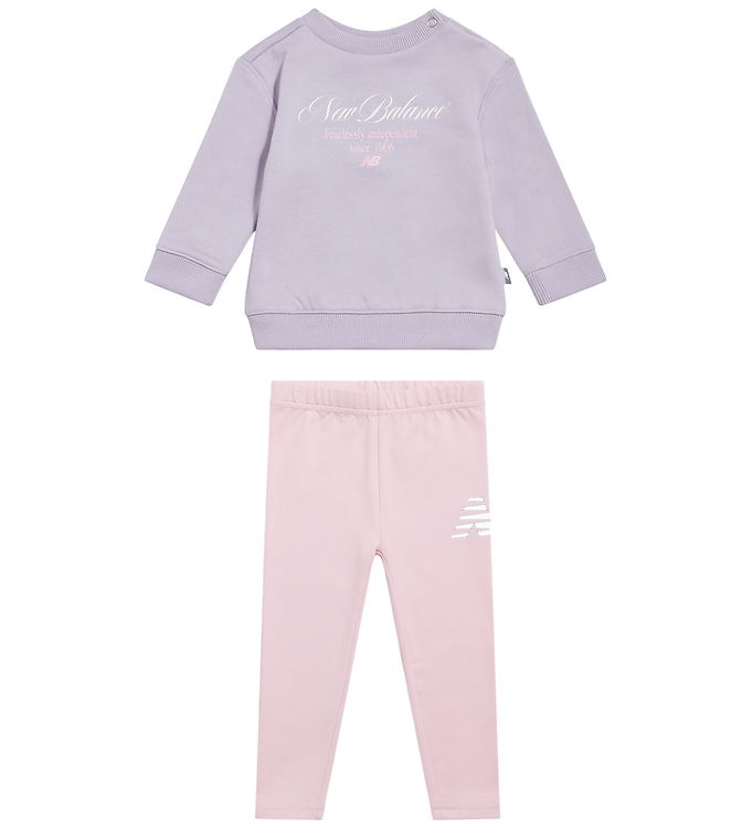 New Balance Sæt - Sweatshirt/Leggings - Smoked Violet New Balance Sæt - Sweatshirt/Leggings - Smoked Violet
