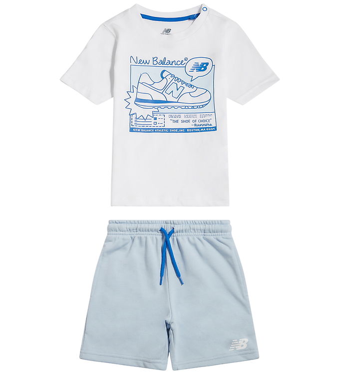 New Balance Shortssæt - Graphic - Bright White New Balance Shortssæt - Graphic - Bright White