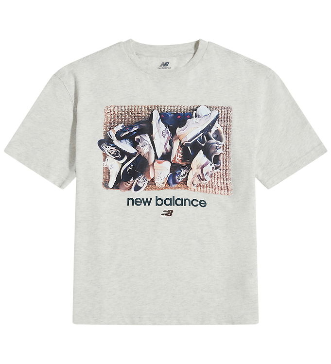 New Balance T-shirt - Ash Heather m. Print New Balance T-shirt - Ash Heather m. Print