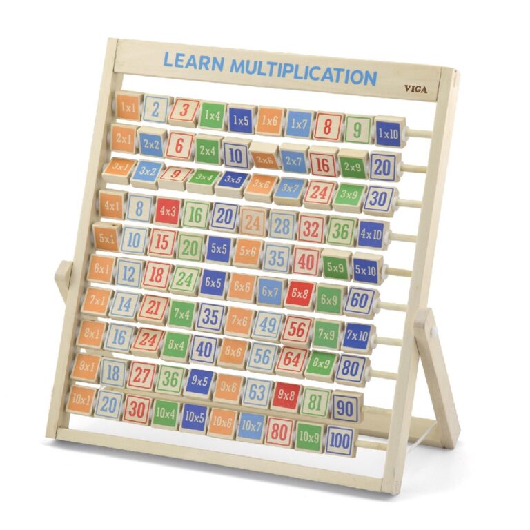 New Classic Toys | Matematik - Lær at gange, stativ i træ