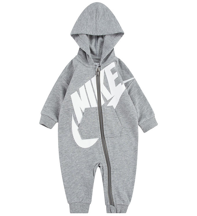 Nike Heldragt - Gråmeleret m. Hvid Nike Heldragt - Gråmeleret m. Hvid