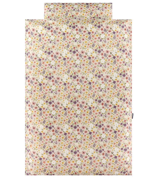 Nørgaard Madsens Sengetøj - Baby - Beige m. Blomster