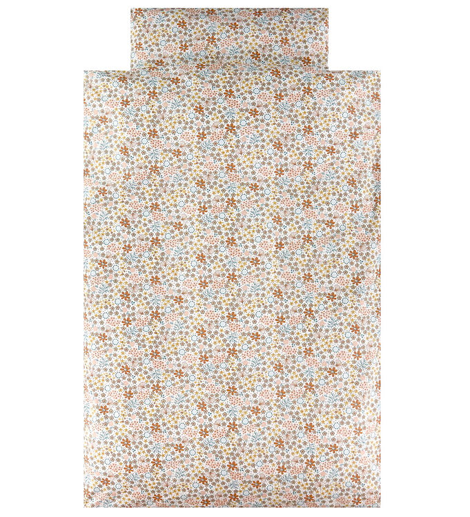 Nørgaard Madsens Sengetøj - Baby - Beige/Rosa Blomster