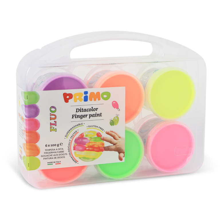 PRIMO | Fingermaling - Neon, 6 x 100 gram