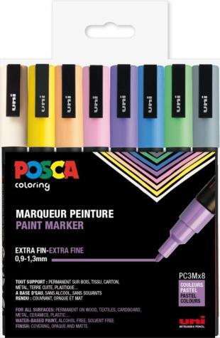 Paintmaker Uni POSCA etui pc3m 8 pastel