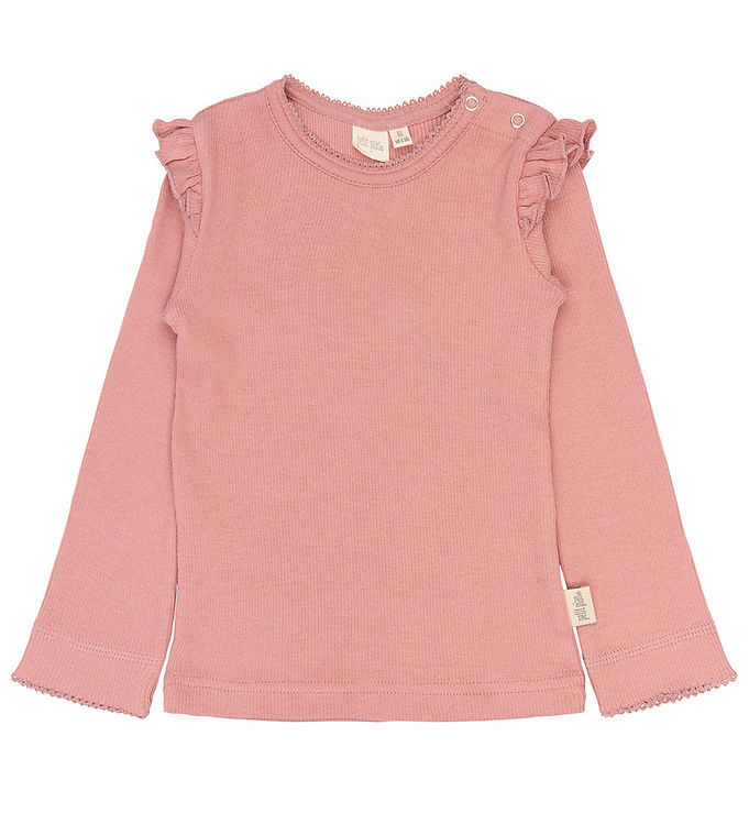 Petit Piao Bluse - Rib/Modal - PPSea - Dusty Rose m. Flæser Petit Piao Bluse - Rib/Modal - PPSea - Dusty Rose m. Flæser