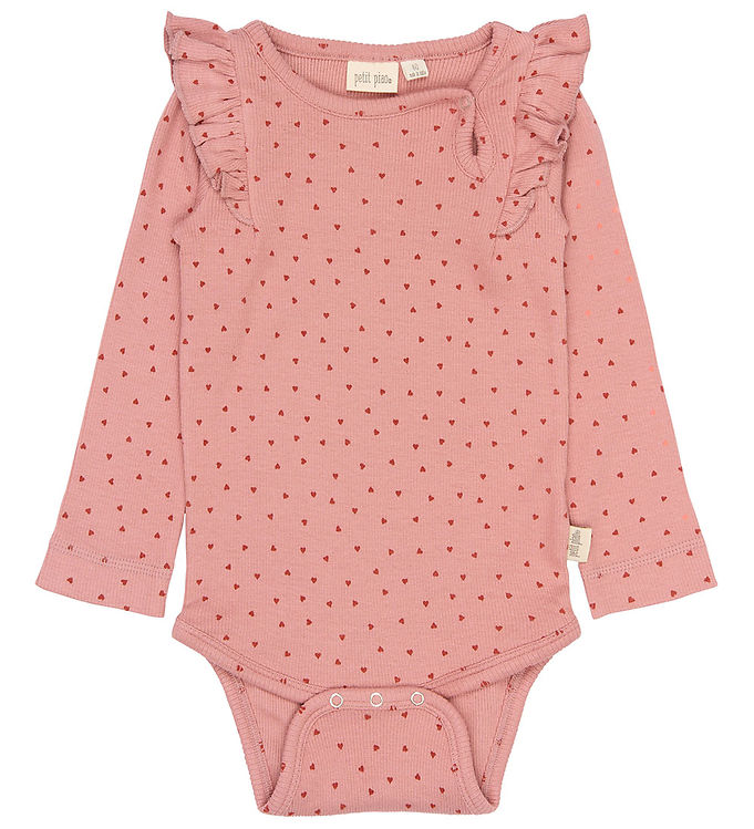 Petit Piao Body l/æ - Rib/Model - PPSonja - Dusty Rose Heart Petit Piao Body l/æ - Rib/Model - PPSonja - Dusty Rose Heart