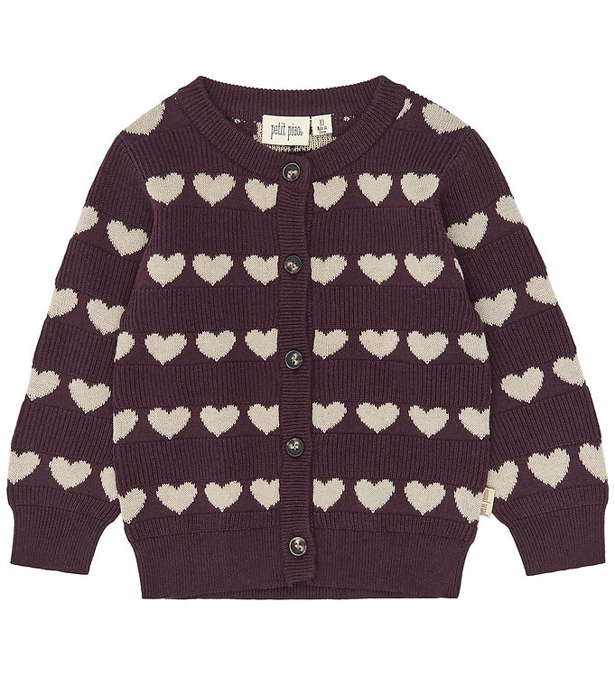 Petit Piao Cardigan - PPElia - Huckleberry Heart AOP Petit Piao Cardigan - PPElia - Huckleberry Heart AOP