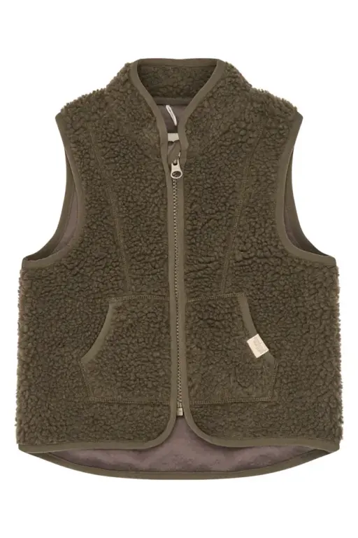 Petit Piao Desino Fleece Vest - Major Brown - 86 CM