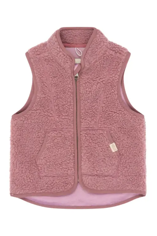 Petit Piao Desino Fleece Vest - Nostalgic Rose - 104 CM