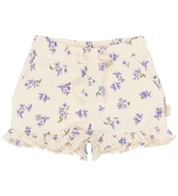 Petit Piao Shorts - PPStar Shorts Frill - Eggnog Viola AOP