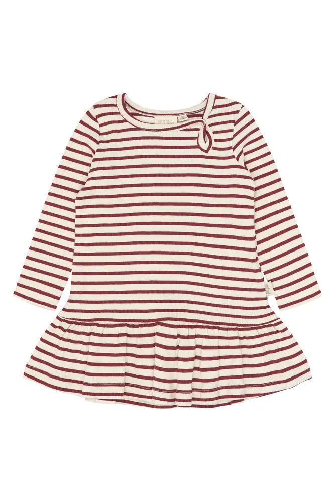 Petit Piao Sky Kjole - Syrah Striped - 98 CM Petit Piao Sky Kjole - Syrah Striped - 98 CM