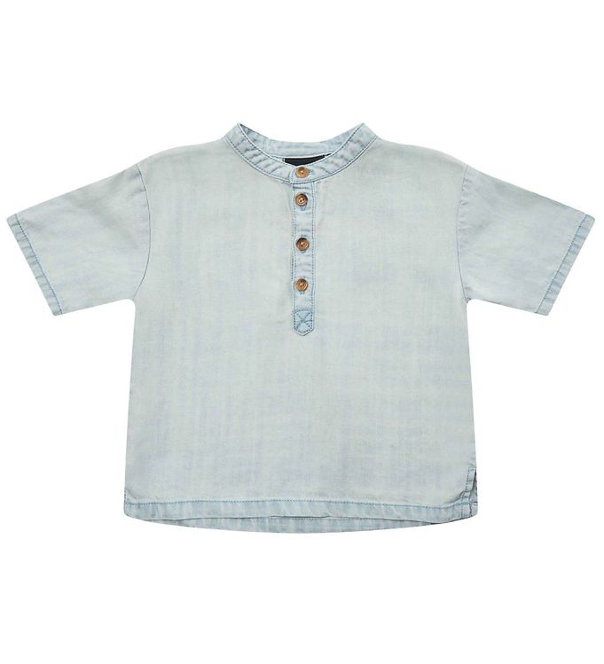 Petit by Sofie Schnoor Skjorte k/æ - Blå m. Knapper