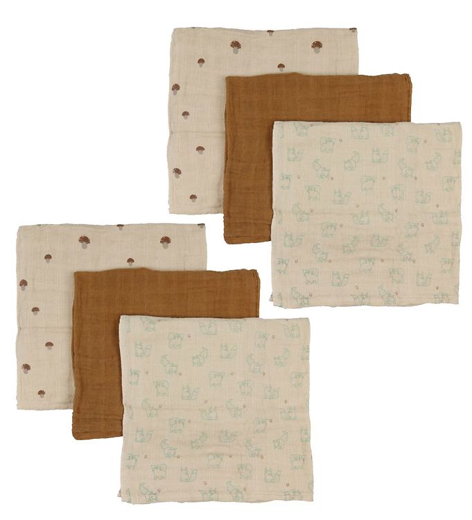 Pippi Baby Stofbleer - 6-Pak - 65x65 cm - Almond