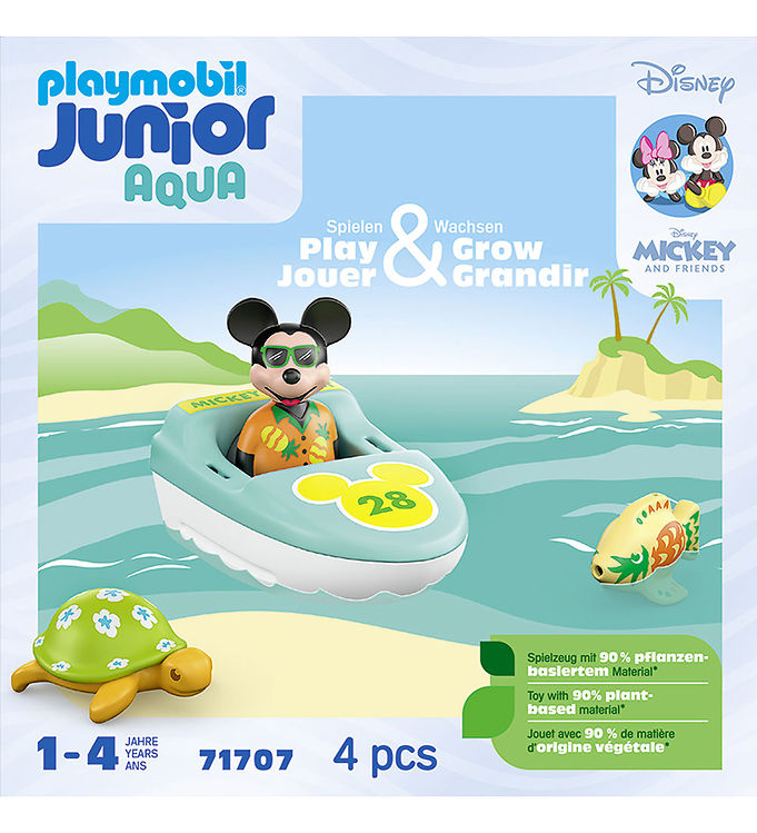 Playmobil Junior Aqua - Disney - Mickey's Bå... - 71707 - 4 Dele Playmobil Junior Aqua - Disney - Mickey's Bå... - 71707 - 4 Dele