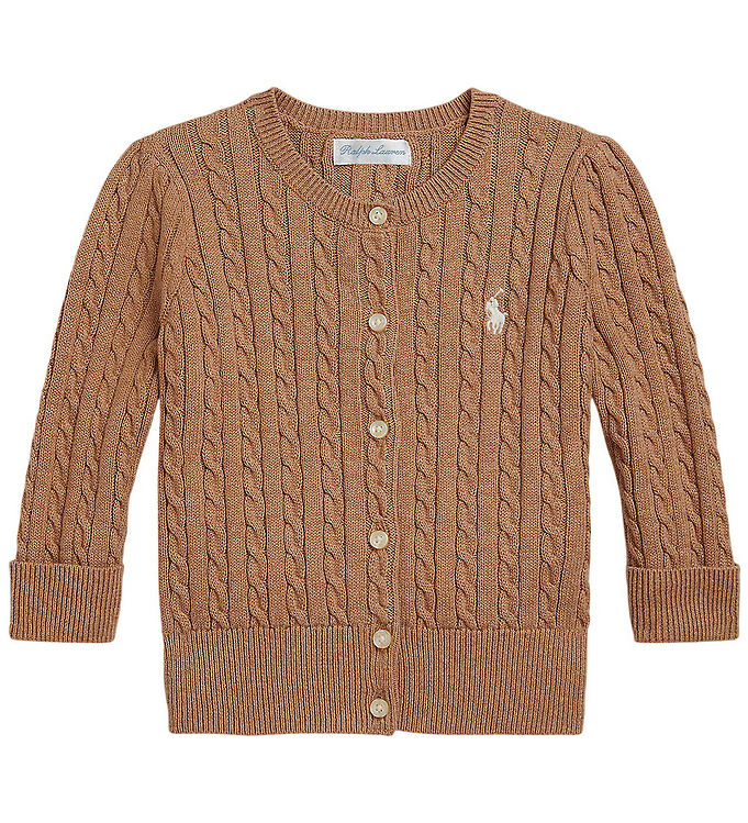 Polo Ralph Lauren Cardigan - Strik - Cable - Camel Heather