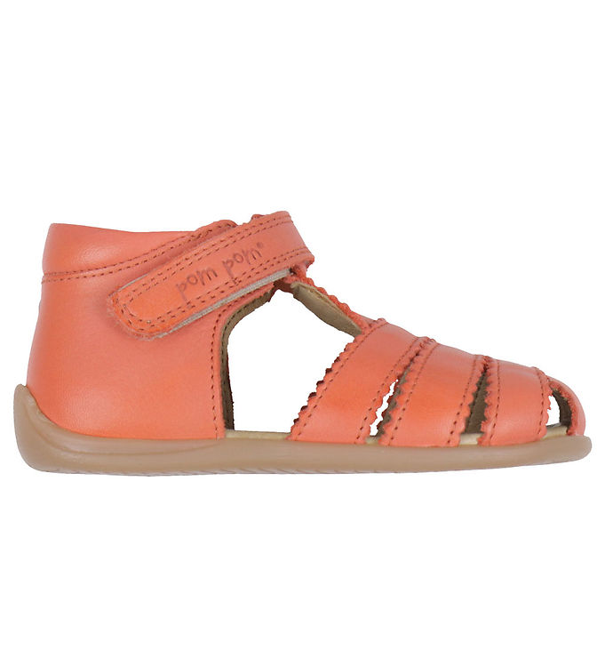 Pom Pom Sandaler - Starters Scallop Velcro - Rose Melon Pom Pom Sandaler - Starters Scallop Velcro - Rose Melon