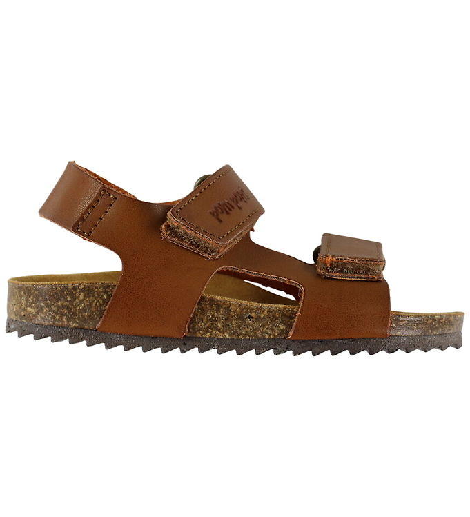 Pom Pom Sandaler - Velcro - Camel