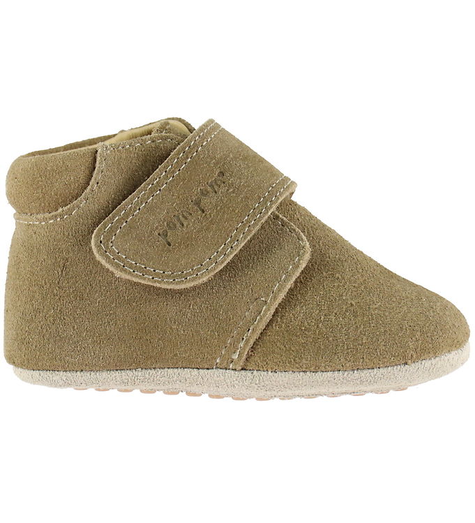Pom Pom Skindfutter - Beginners Velcro - Kakhi Suede Pom Pom Skindfutter - Beginners Velcro - Kakhi Suede