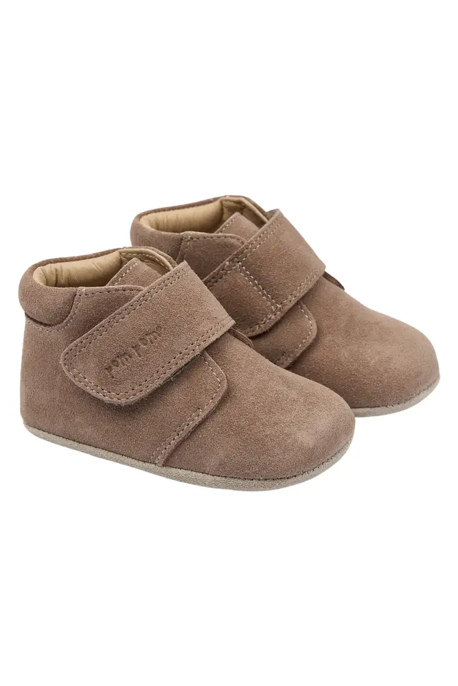 PomPom Prewalker Velcro Suede - Fossil Brown - 26