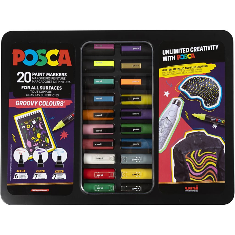 Posca | Posca tusser i etui - Groovy colours, 20 stk