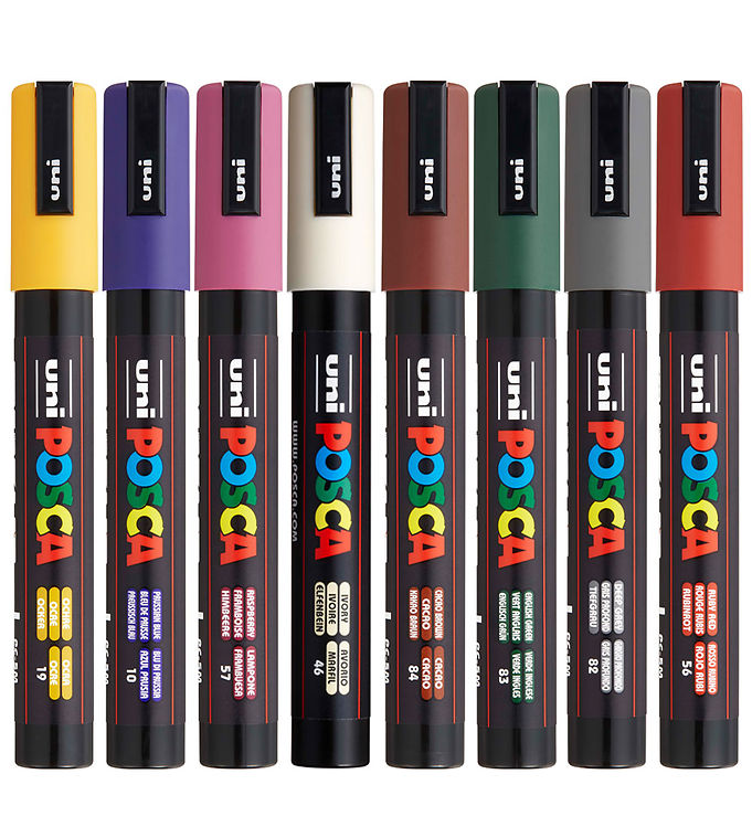 Posca Tuscher - PC-5M - 8 stk. - Kolde Farver Posca Tuscher - PC-5M - 8 stk. - Kolde Farver