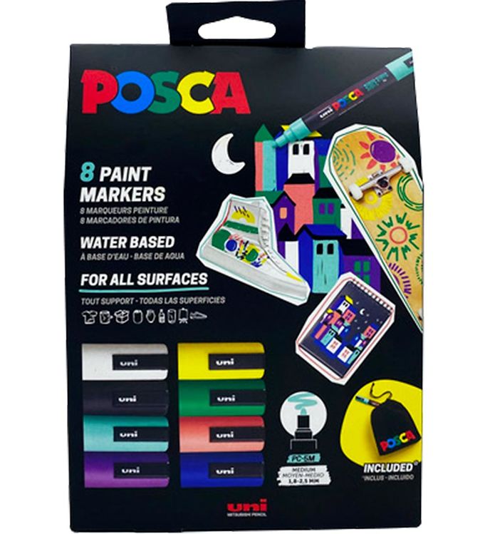 Posca Tuscher - PC-5M - 8 stk. - Multifarvet Posca Tuscher - PC-5M - 8 stk. - Multifarvet