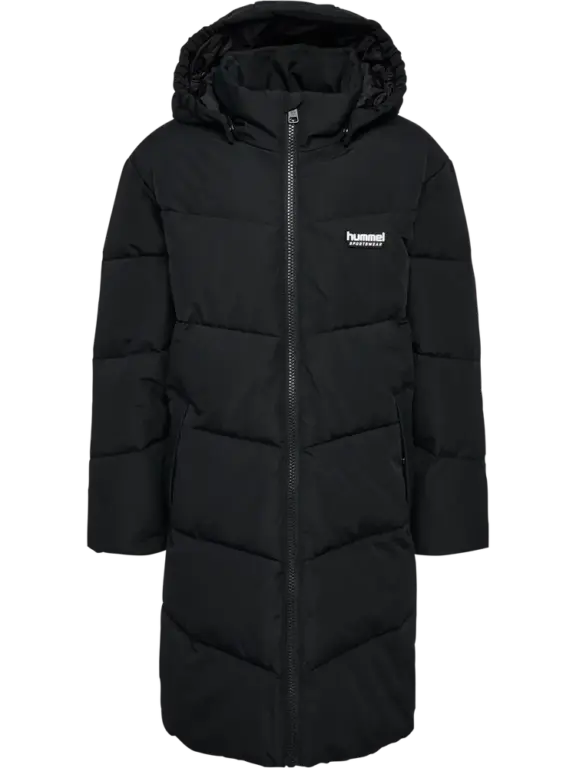 Puffer Lang Jakke - Black - 116