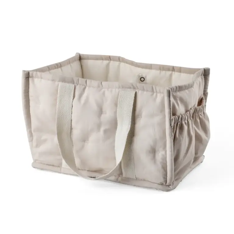 Pusleopbevaringskurv m/ hanke, morning beige