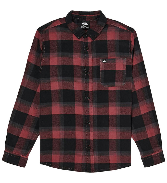 Quiksilver Skjorte - Motherfly Plaid - Oxblood Red