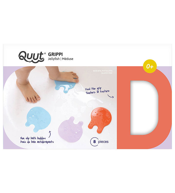 Quut Badelegetøj - 8 Dele - Grippi - Jellyfish - Coral Blue