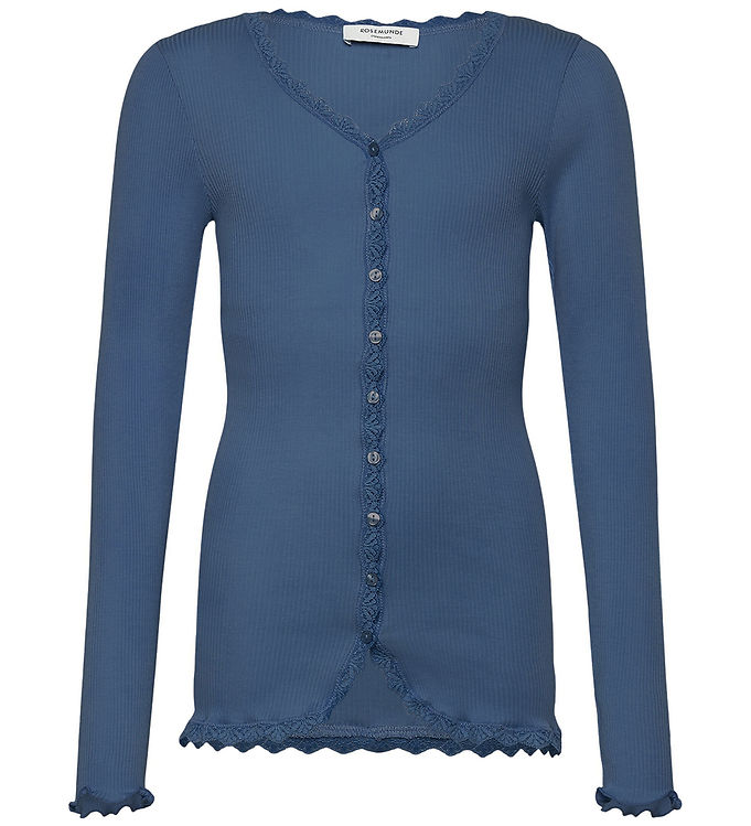 Rosemunde Cardigan - Rib - Modal - RkBalta - Dutch Blue