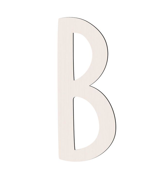 Sebra Træbogstaver - B - Birchbark Beige