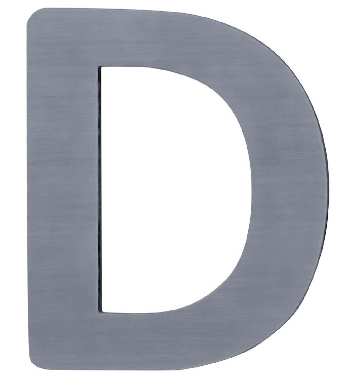 Sebra Træbogstaver - D - Grå