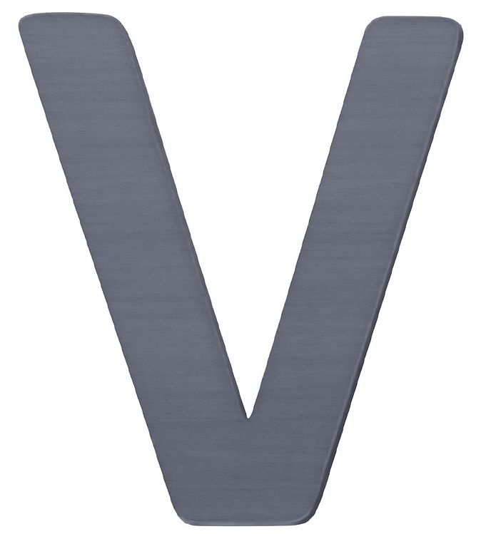 Sebra Træbogstaver - V - Grå