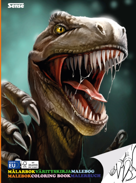 Sense | Malebog - Dinosaurer, 36 sider