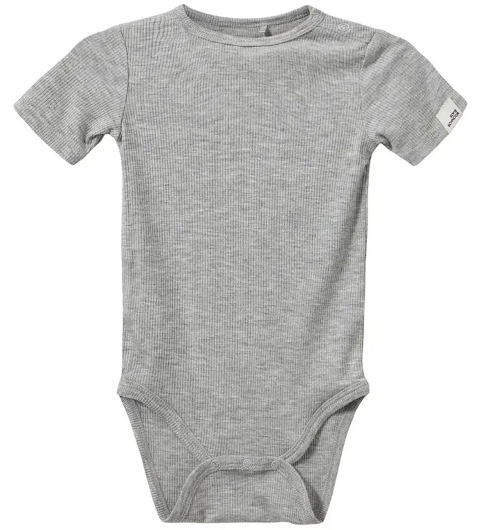 Sofie Schnoor Dicte Kortærmet Body - Grey Melange - 80