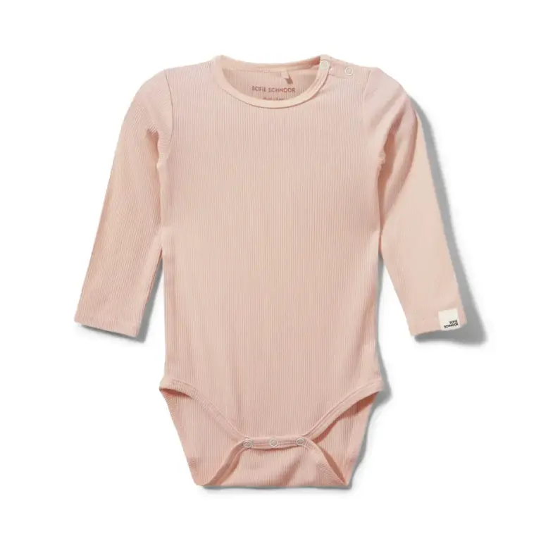 Sofie Schnoor Kids Dicte Langærmet Body - Light Rose - 68