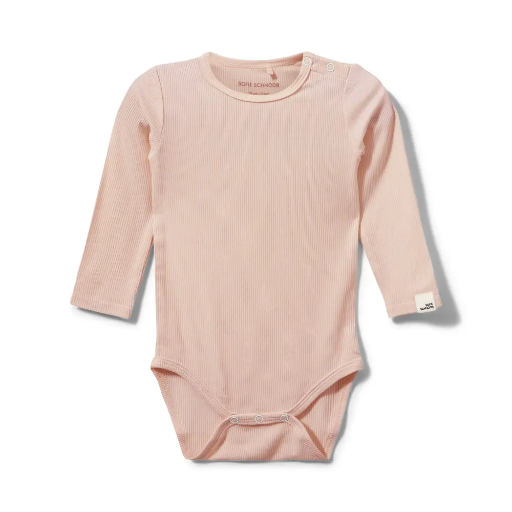 Sofie Schnoor Kids Dicte Langærmet Body - Light Rose - 68