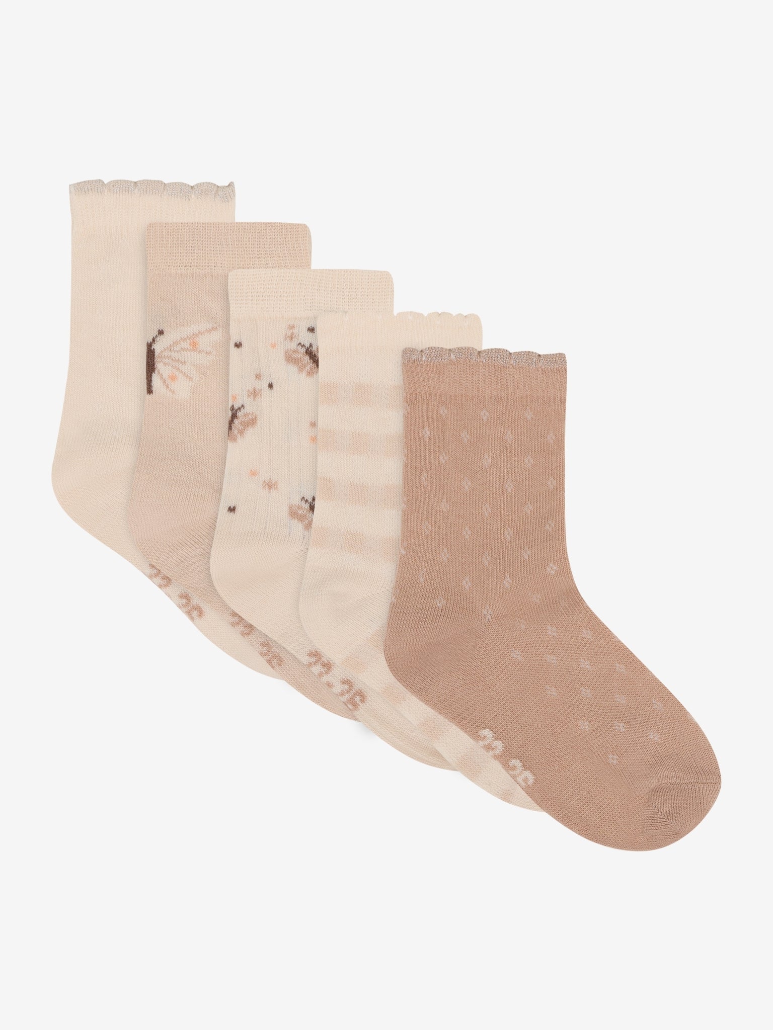 Sokker m. Mønster (5-pack) - Rugby Tan - 19/22 Sokker m. Mønster (5-pack) - Rugby Tan - 19/22