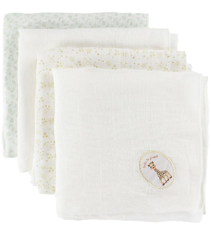 Sophie la Girafe Stofbleer - 4 pak - 70x70 - Dyr Sophie la Girafe Stofbleer - 4 pak - 70x70 - Dyr