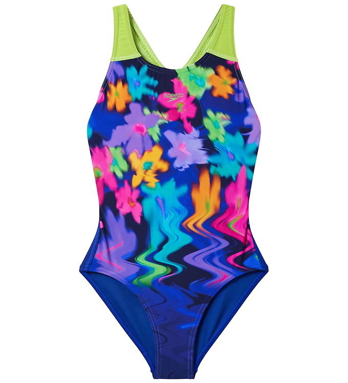 Speedo Badedragt - Splashback - Night Watch/Citrus Green